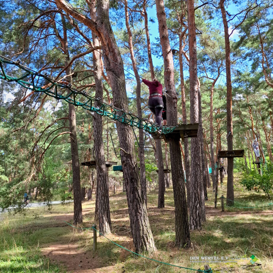 05 Fahrt in den Kletterwald Lübben am 11. August 2026 . Am 11. August 2026 starteten trafen wir uns mit unseren Ferienkids am Bahnhof Senftenberg, schnürten unsere Verpflegungspacks und machten uns mit dem RE 7 auf die Reise Richtung Lübben. Und dann ging im Kletterpark ordentlich die Post ab. Nach einer Einweisung vor Ort stellten sich unsere Ferienkids härtesten Herausforderungen und Nervenkitzeln. 😊 Mut, gute Laune und vor allem Sportsgeist hatten wir dabei. . . . Ein großer Dank geht hierbei an das Jugendamt Senftenberg und den Landkreis OSL für die finanzielle Unterstützung. . #sozialarbeit #senftenberg #sozialarbeiterin #sozialarbeiter #ferienprogramm ferienaktion ferien schulsozialarbeit derwürfel_ev clubwk3 kinderundjugendarbeit jugendarbeit soziales wer_das_liest_ist_toll jugendförderung freizeit see jugendarbeit lesenisttoll duauch schulsozialarbeit_gs_am_see regenbogengrundschule sozialarbeitanschulen würfele.v. clubwk3 soziales jugendförderung freizeit see jugendarbeit Beteiligung 18a