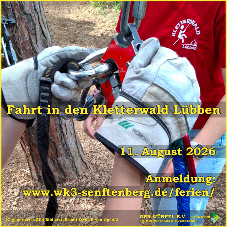 2026 Fahrt in den Kletterwald Lübben Fahrt in den Kletterwald Lübben